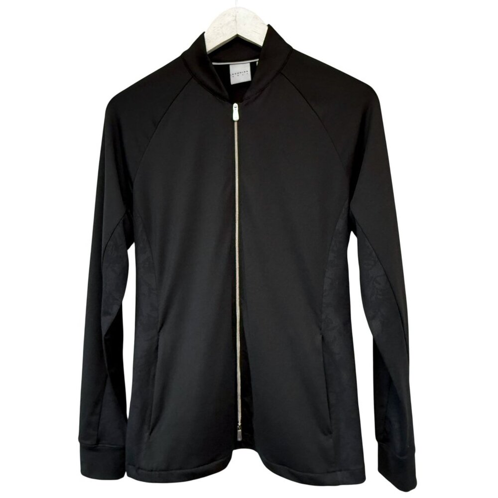 DUNNING Golf Jacket Womens Medium Black Full Zip Performance Zipper Pockets